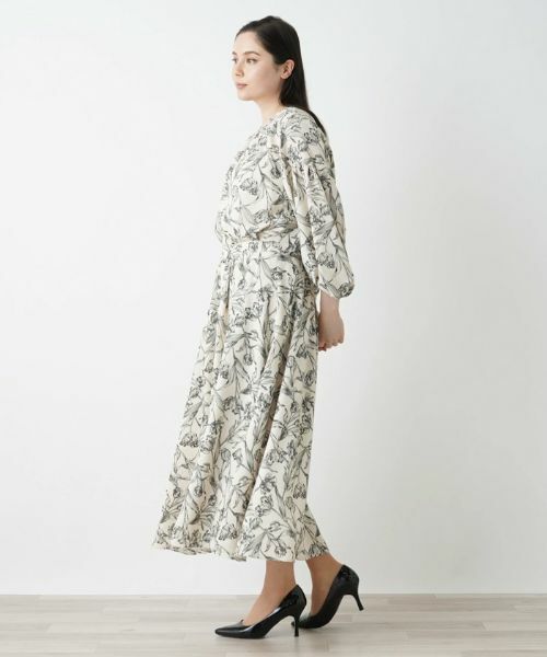 Leilian PLUS HOUSE / レリアンプラスハウス ミニ・ひざ丈スカート | プリントロングフレアスカート【BOURGE】 | 詳細3