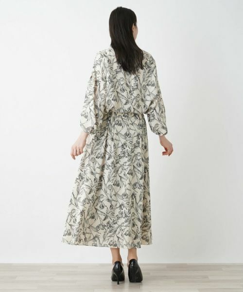 Leilian PLUS HOUSE / レリアンプラスハウス ミニ・ひざ丈スカート | プリントロングフレアスカート【BOURGE】 | 詳細4