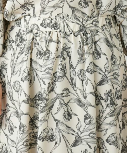 Leilian PLUS HOUSE / レリアンプラスハウス ミニ・ひざ丈スカート | プリントロングフレアスカート【BOURGE】 | 詳細8