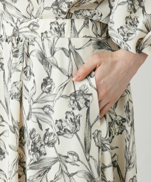 Leilian PLUS HOUSE / レリアンプラスハウス ミニ・ひざ丈スカート | プリントロングフレアスカート【BOURGE】 | 詳細9