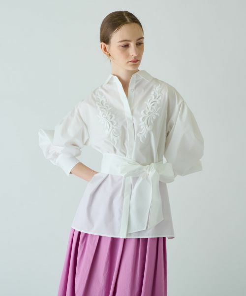 Leilian PLUS HOUSE / レリアンプラスハウス シャツ・ブラウス | リボンタイブラウス【BOURGE】 | 詳細1