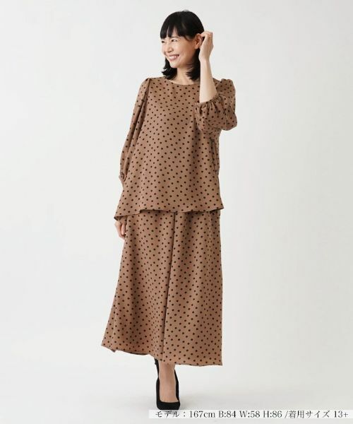 Leilian PLUS HOUSE / レリアンプラスハウス シャツ・ブラウス | 【セットアップ対応商品】ドット柄プルオーバーブラウス【Leilian WHITE LABEL】【BOURGE】 | 詳細11