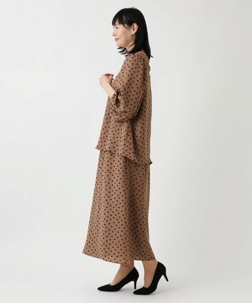 Leilian PLUS HOUSE / レリアンプラスハウス シャツ・ブラウス | 【セットアップ対応商品】ドット柄プルオーバーブラウス【Leilian WHITE LABEL】【BOURGE】 | 詳細12