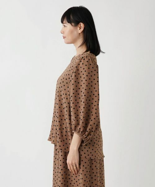 Leilian PLUS HOUSE / レリアンプラスハウス シャツ・ブラウス | 【セットアップ対応商品】ドット柄プルオーバーブラウス【Leilian WHITE LABEL】【BOURGE】 | 詳細15