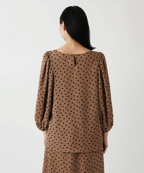 Leilian PLUS HOUSE / レリアンプラスハウス シャツ・ブラウス | 【セットアップ対応商品】ドット柄プルオーバーブラウス【Leilian WHITE LABEL】【BOURGE】 | 詳細16