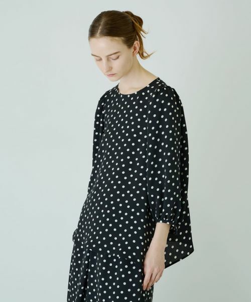 Leilian PLUS HOUSE / レリアンプラスハウス シャツ・ブラウス | 【セットアップ対応商品】ドット柄プルオーバーブラウス【Leilian WHITE LABEL】【BOURGE】 | 詳細2