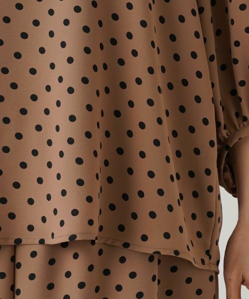 Leilian PLUS HOUSE / レリアンプラスハウス シャツ・ブラウス | 【セットアップ対応商品】ドット柄プルオーバーブラウス【Leilian WHITE LABEL】【BOURGE】 | 詳細20