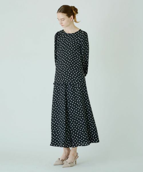 Leilian PLUS HOUSE / レリアンプラスハウス シャツ・ブラウス | 【セットアップ対応商品】ドット柄プルオーバーブラウス【Leilian WHITE LABEL】【BOURGE】 | 詳細4