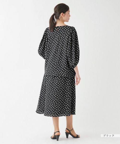 Leilian PLUS HOUSE / レリアンプラスハウス シャツ・ブラウス | 【セットアップ対応商品】ドット柄プルオーバーブラウス【Leilian WHITE LABEL】【BOURGE】 | 詳細7