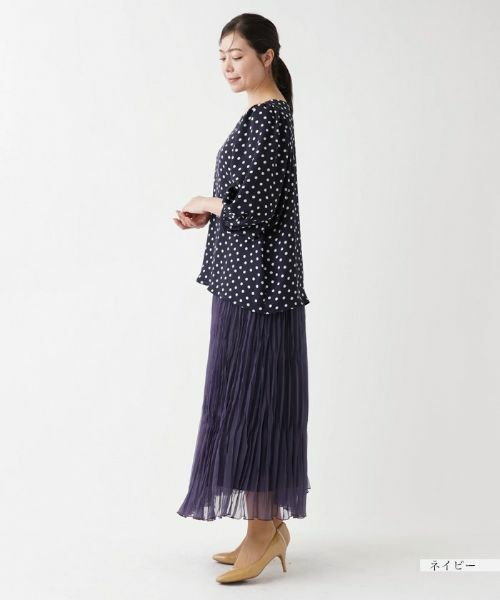 Leilian PLUS HOUSE / レリアンプラスハウス シャツ・ブラウス | 【セットアップ対応商品】ドット柄プルオーバーブラウス【Leilian WHITE LABEL】【BOURGE】 | 詳細9