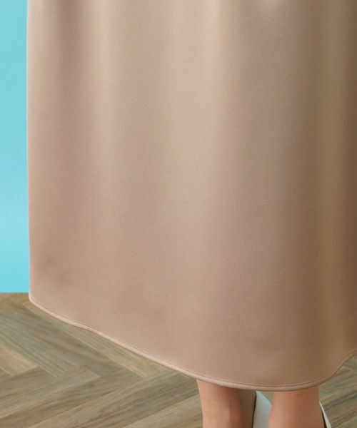 Leilian PLUS HOUSE / レリアンプラスハウス ミニ・ひざ丈スカート | 【セットアップ対応商品】サテンフレアスカート【BOURGE】 | 詳細14
