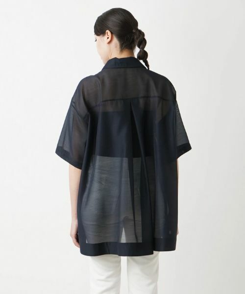 Leilian PLUS HOUSE / レリアンプラスハウス シャツ・ブラウス | 半袖スキッパーブラウス【Leilian WHITE LABEL】【BOURGE】 | 詳細6