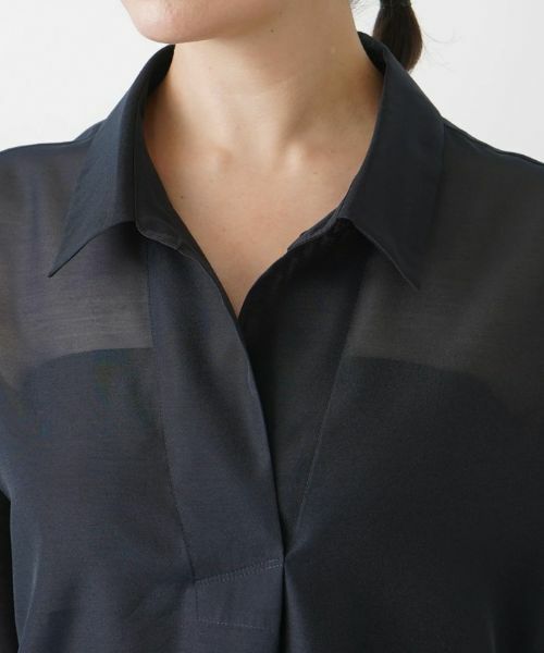 Leilian PLUS HOUSE / レリアンプラスハウス シャツ・ブラウス | 半袖スキッパーブラウス【Leilian WHITE LABEL】【BOURGE】 | 詳細7