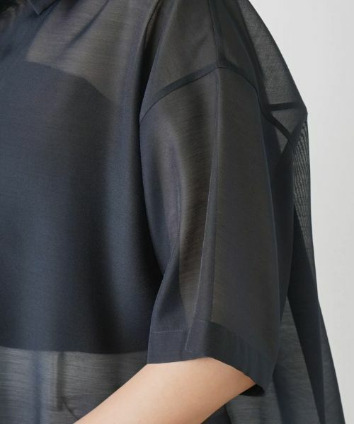 Leilian PLUS HOUSE / レリアンプラスハウス シャツ・ブラウス | 半袖スキッパーブラウス【Leilian WHITE LABEL】【BOURGE】 | 詳細9