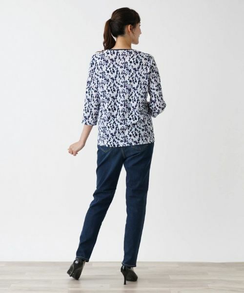 Leilian PLUS HOUSE / レリアンプラスハウス カットソー | ジオメトリック柄カットソー | 詳細3