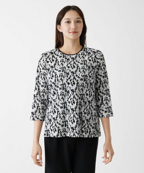 Leilian PLUS HOUSE / レリアンプラスハウス カットソー | ジオメトリック柄カットソー | 詳細8