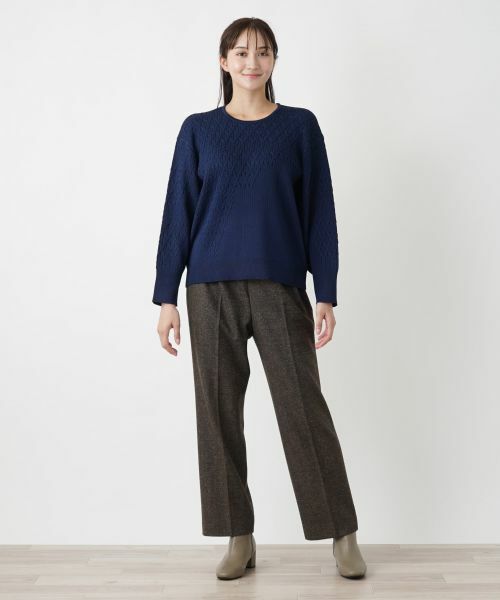 Leilian PLUS HOUSE / レリアンプラスハウス その他パンツ | センタープレステーパードパンツ | 詳細1