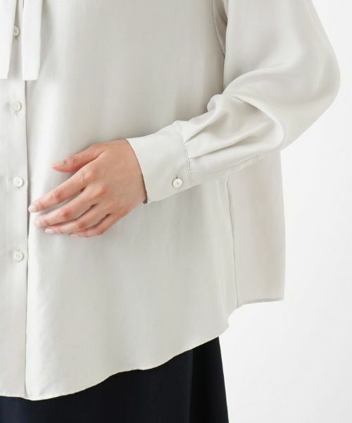 Leilian PLUS HOUSE / レリアンプラスハウス シャツ・ブラウス | リボンタイ付きシルクブラウス【BOURGE】 | 詳細12