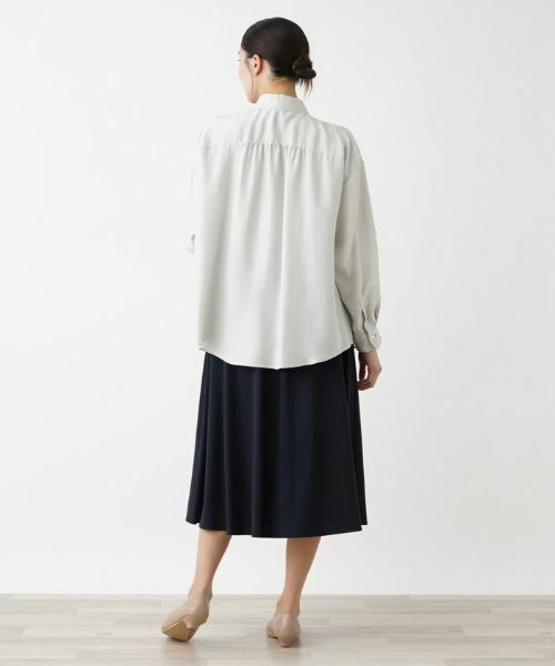 Leilian PLUS HOUSE / レリアンプラスハウス シャツ・ブラウス | リボンタイ付きシルクブラウス【BOURGE】 | 詳細3