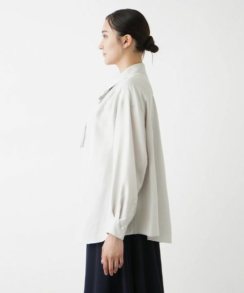 Leilian PLUS HOUSE / レリアンプラスハウス シャツ・ブラウス | リボンタイ付きシルクブラウス【BOURGE】 | 詳細6