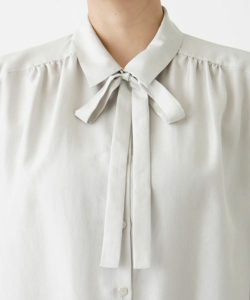 Leilian PLUS HOUSE / レリアンプラスハウス シャツ・ブラウス | リボンタイ付きシルクブラウス【BOURGE】 | 詳細8