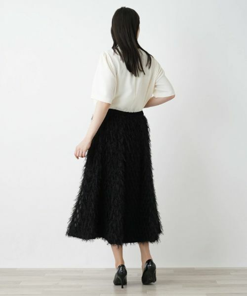 Leilian PLUS HOUSE / レリアンプラスハウス ミニ・ひざ丈スカート | フェザーフレアスカート【BOURGE】 | 詳細4