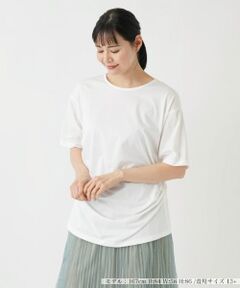Leilian PLUS HOUSE / レリアンプラスハウス カットソー | ラウンドネック五分袖カットソー【BOURGE】