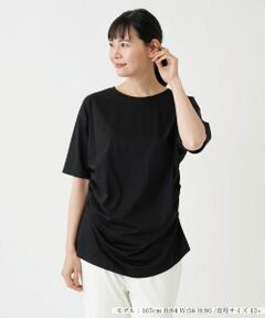 Leilian PLUS HOUSE / レリアンプラスハウス カットソー | ラウンドネック五分袖カットソー【BOURGE】