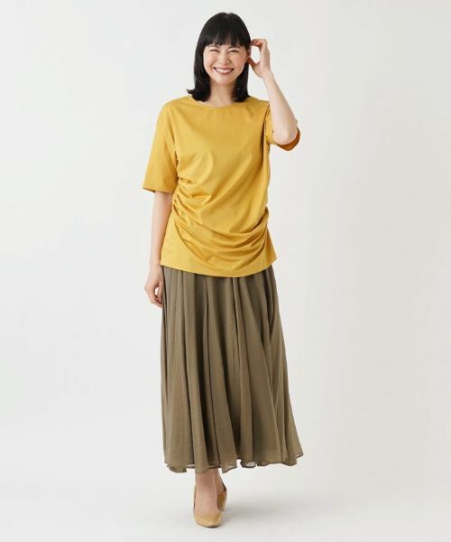 Leilian PLUS HOUSE / レリアンプラスハウス カットソー | ラウンドネック五分袖カットソー【BOURGE】 | 詳細1