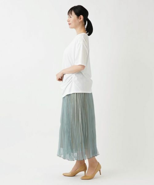 Leilian PLUS HOUSE / レリアンプラスハウス カットソー | ラウンドネック五分袖カットソー【BOURGE】 | 詳細5