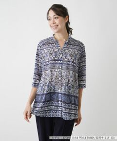 Leilian PLUS HOUSE / レリアンプラスハウス シャツ・ブラウス | スキッパーネックブラウス