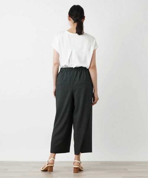 Leilian PLUS HOUSE / レリアンプラスハウス その他パンツ | 小紋柄クロップドワイドパンツ | 詳細13