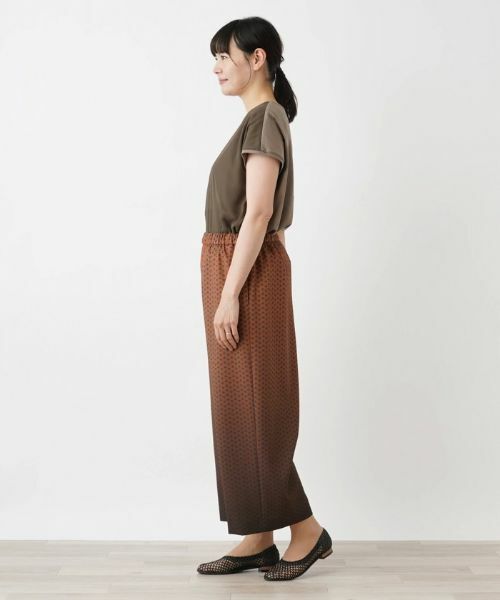 Leilian PLUS HOUSE / レリアンプラスハウス その他パンツ | 小紋柄クロップドワイドパンツ | 詳細2