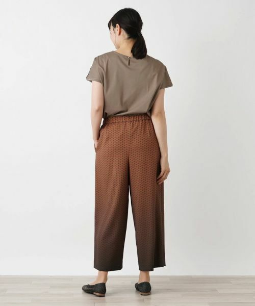 Leilian PLUS HOUSE / レリアンプラスハウス その他パンツ | 小紋柄クロップドワイドパンツ | 詳細3