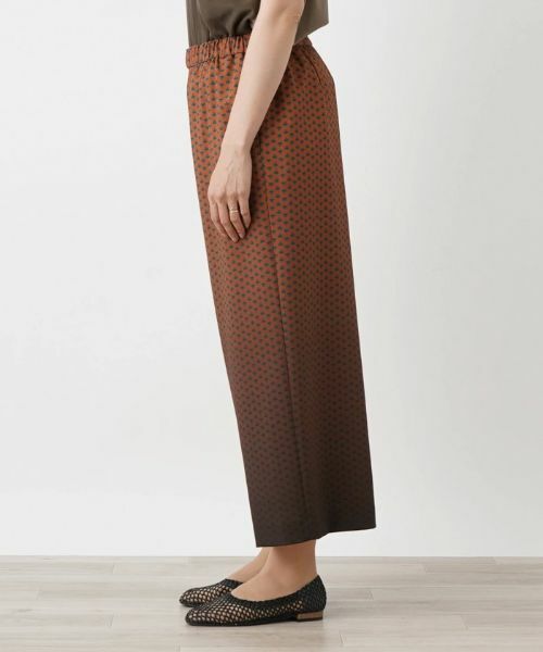 Leilian PLUS HOUSE / レリアンプラスハウス その他パンツ | 小紋柄クロップドワイドパンツ | 詳細5