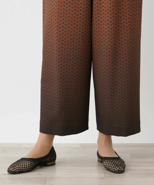 Leilian PLUS HOUSE / レリアンプラスハウス その他パンツ | 小紋柄クロップドワイドパンツ | 詳細9