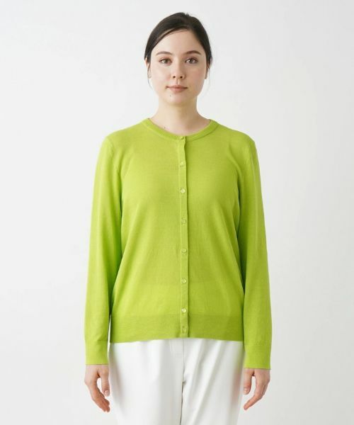 Leilian PLUS HOUSE / レリアンプラスハウス カーディガン・ボレロ | シアークルーネックニットカーディガン | 詳細4