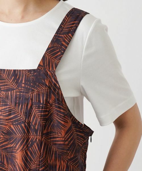 Leilian PLUS HOUSE / レリアンプラスハウス ロング・マキシ丈ワンピース | プリントジャンパースカート | 詳細12