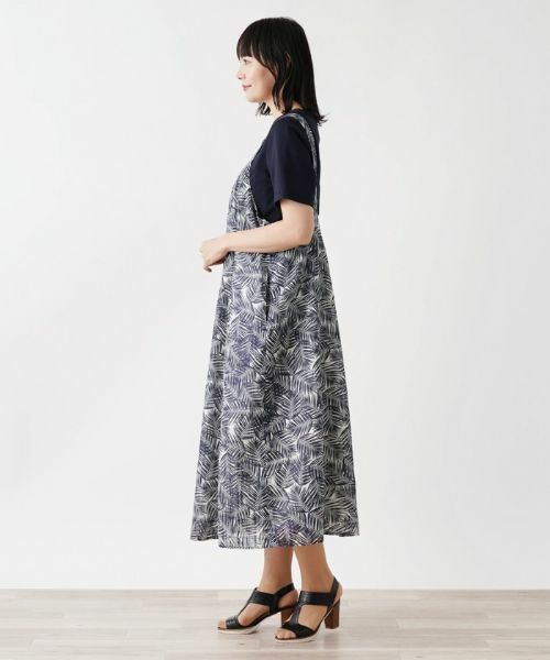 Leilian PLUS HOUSE / レリアンプラスハウス ロング・マキシ丈ワンピース | プリントジャンパースカート | 詳細2