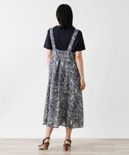 Leilian PLUS HOUSE / レリアンプラスハウス ロング・マキシ丈ワンピース | プリントジャンパースカート | 詳細3