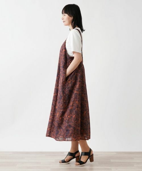 Leilian PLUS HOUSE / レリアンプラスハウス ロング・マキシ丈ワンピース | プリントジャンパースカート | 詳細5
