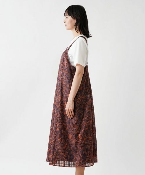 Leilian PLUS HOUSE / レリアンプラスハウス ロング・マキシ丈ワンピース | プリントジャンパースカート | 詳細8