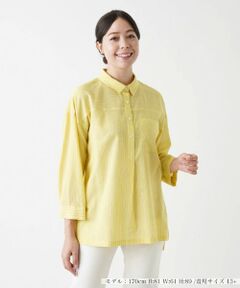 Leilian PLUS HOUSE / レリアンプラスハウス シャツ・ブラウス | ストライプブラウス