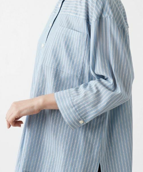 Leilian PLUS HOUSE / レリアンプラスハウス シャツ・ブラウス | ストライプブラウス | 詳細12