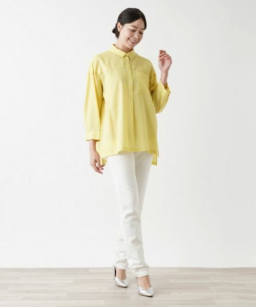 Leilian PLUS HOUSE / レリアンプラスハウス シャツ・ブラウス | ストライプブラウス | 詳細4