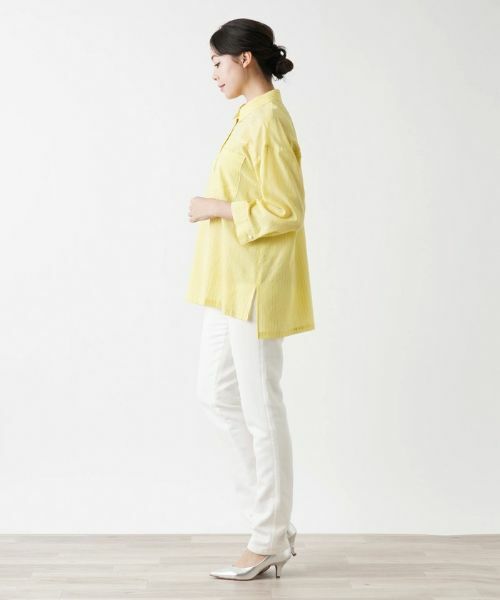 Leilian PLUS HOUSE / レリアンプラスハウス シャツ・ブラウス | ストライプブラウス | 詳細5