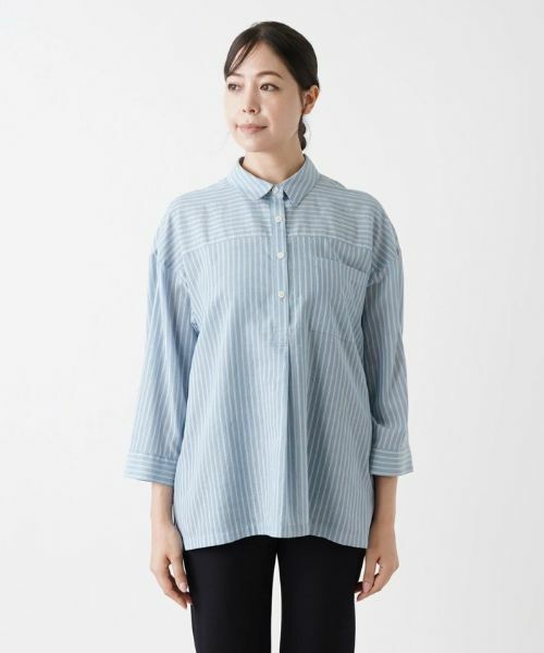 Leilian PLUS HOUSE / レリアンプラスハウス シャツ・ブラウス | ストライプブラウス | 詳細7