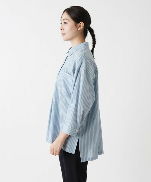 Leilian PLUS HOUSE / レリアンプラスハウス シャツ・ブラウス | ストライプブラウス | 詳細8