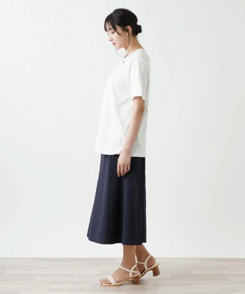 Leilian PLUS HOUSE / レリアンプラスハウス カットソー | 刺繍半袖プルオーバー | 詳細2