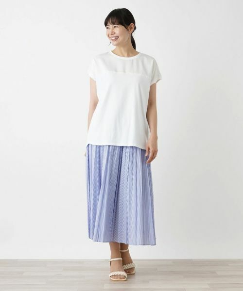 Leilian PLUS HOUSE / レリアンプラスハウス カットソー | 【店舗人気】切替えフレンチスリーブカットソー | 詳細15